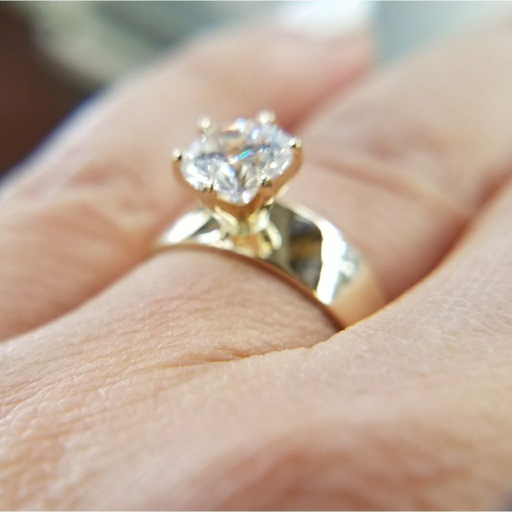 New 1.5ct Solitaire Yellow Gold Engagement Ring - Picture 5 of 10